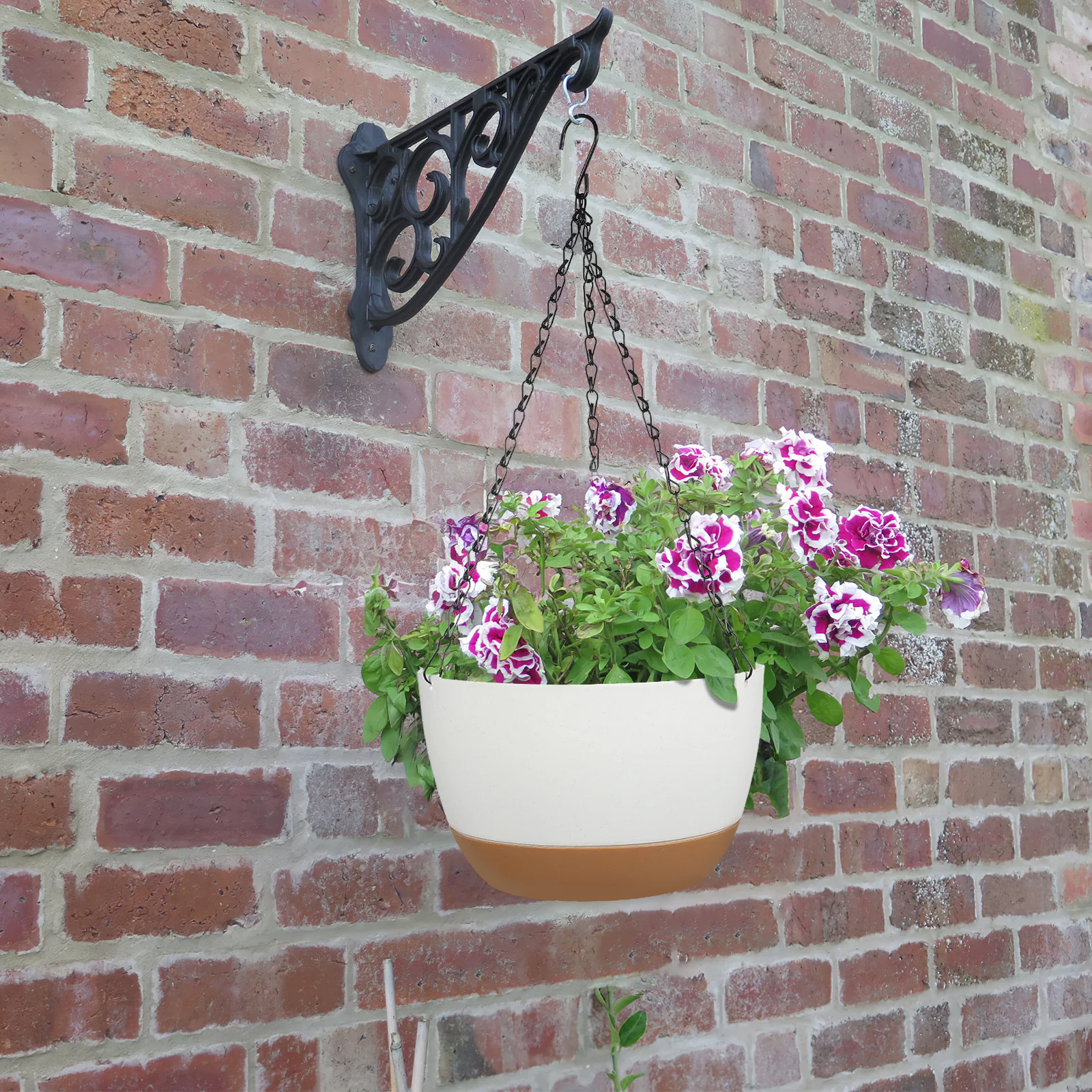 

2 set Plant Pot Indoor Sturdy Lightweight With Water Tray For Plants Hanging Planter Outdoor Garden Decor Hanging Flower Pots