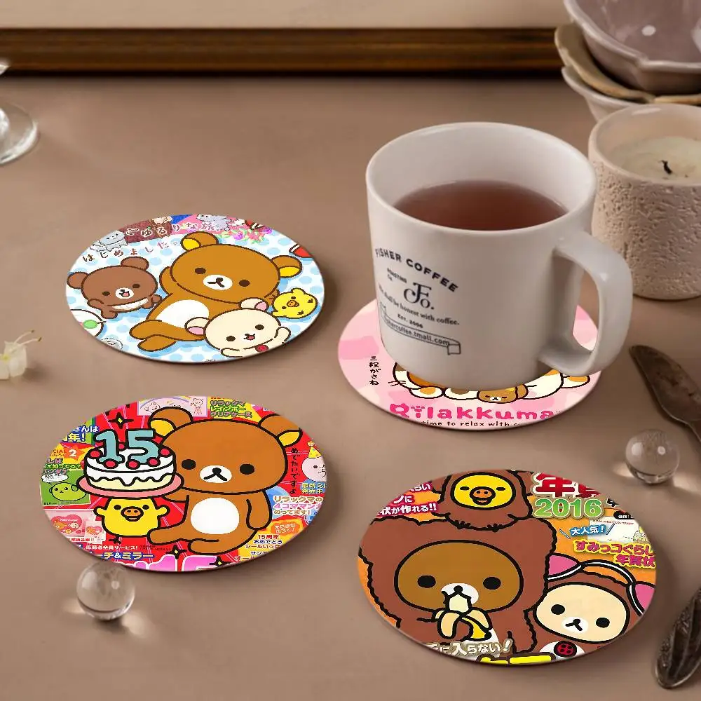 Japan Anime Cute Cartoon R-Rilakkuma Artistic Print on Wood, Durable for Parties, Unique Holiday Housewarming Present