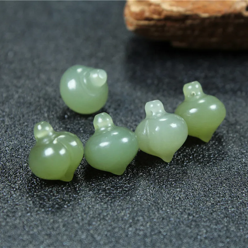 12*13mm Natural Nephrite Jade Peach Beads For Jewelry Making Diy Bracelet Necklace Chinese Hetian Jade Beads Accessories