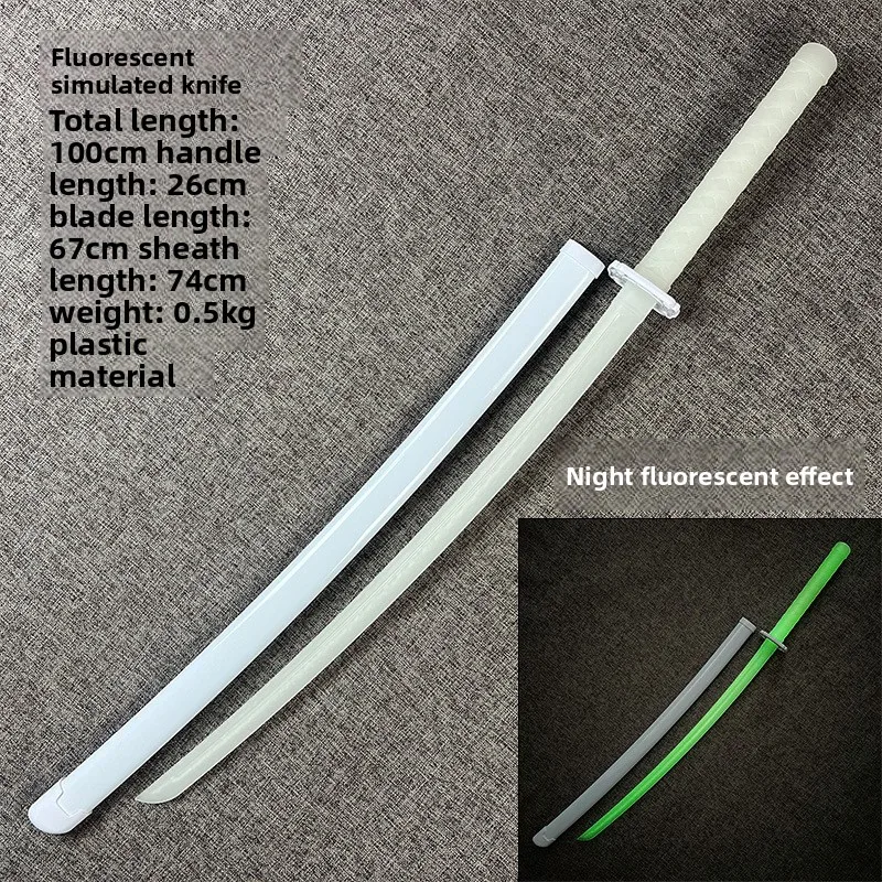 100 cm/33.37in Kunststoffen Lichtgevende Zwaarden Cosplay Model Katana Props Anime Randapparatuur Jongens Speelgoed Collectible Gift Praktijk Display