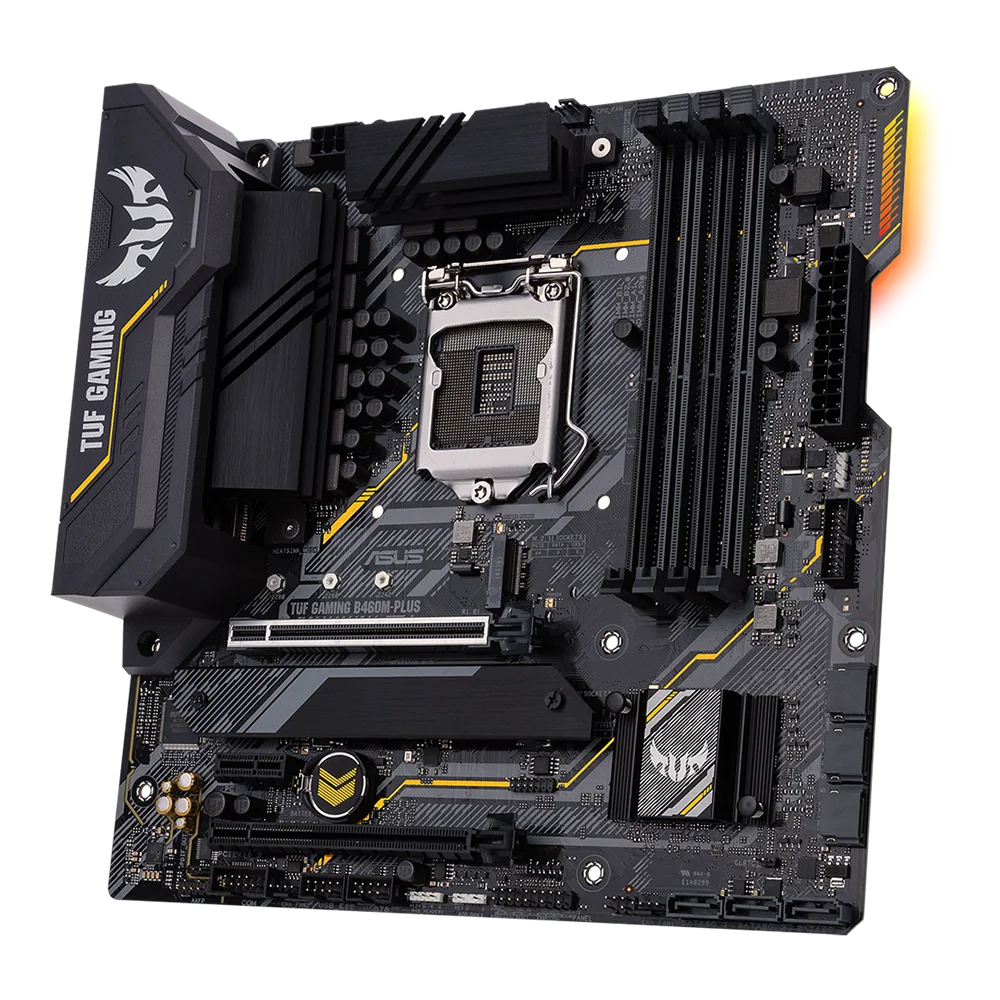 Das gebrauchte ASUS TUF GAMING B460M-PLUS-Motherboard unterstützt das LGA1200 Micro ATX-Gaming-Motherboard