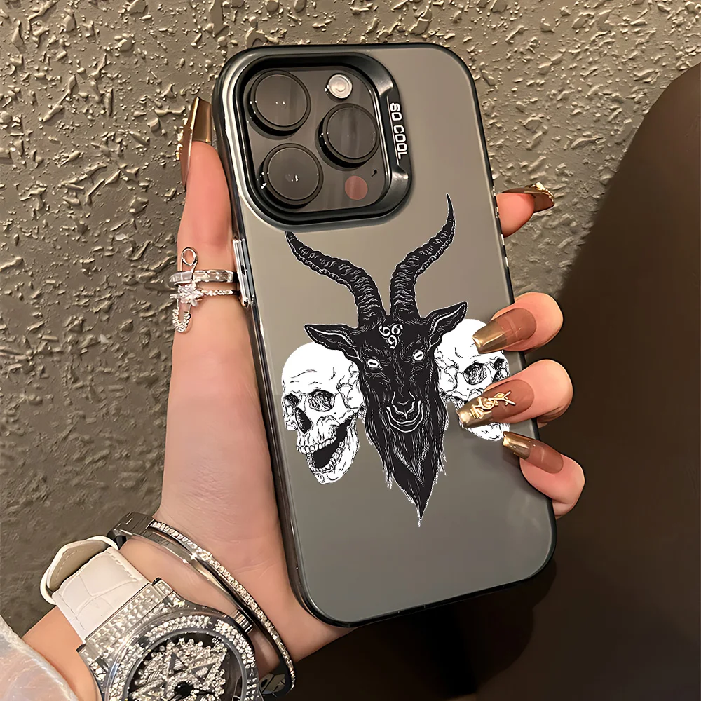Cool skull sheep head Phone Case for Samsung Galaxy S26 S25 S24 S23 S22 S21 S20 Note20 FE Ultra Edge 4G 5G Anti Fall Matte Cover