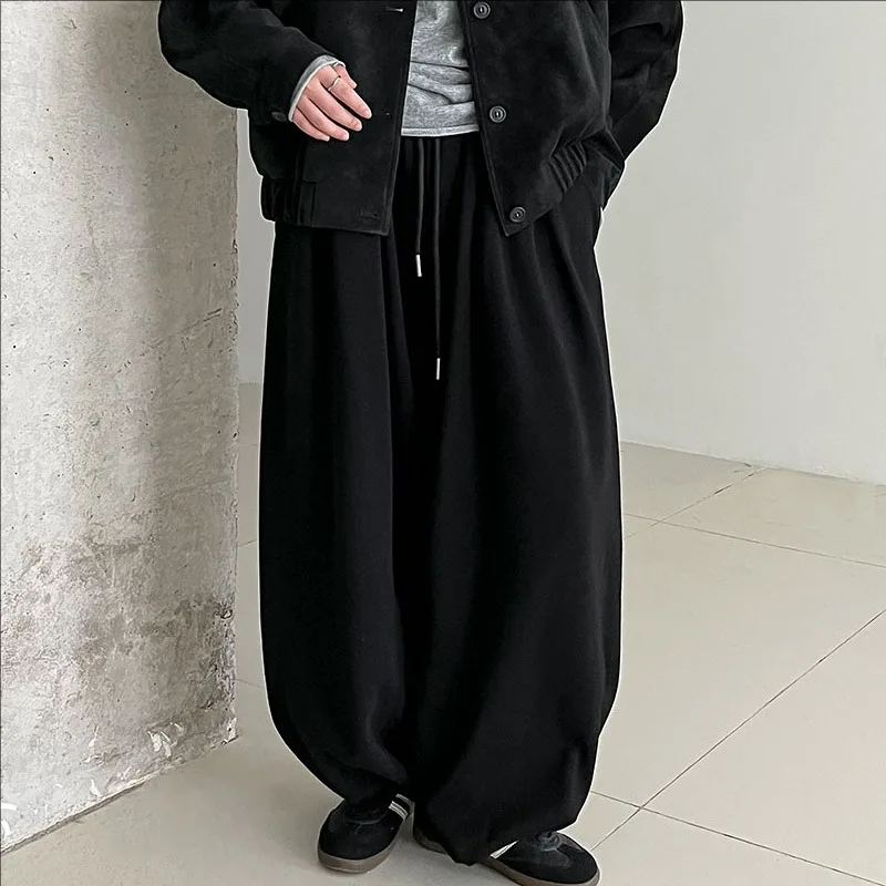 

Autumn 2025 new casual trousers women high waisted wide leg pleated drawstring pants