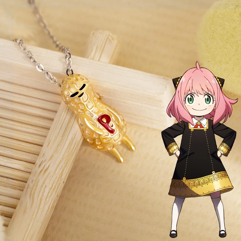 

Anime SPY x Family Anya Forger Necklace Peanut Pendant Shape for Women Fans Jewelry Accessories Gifts