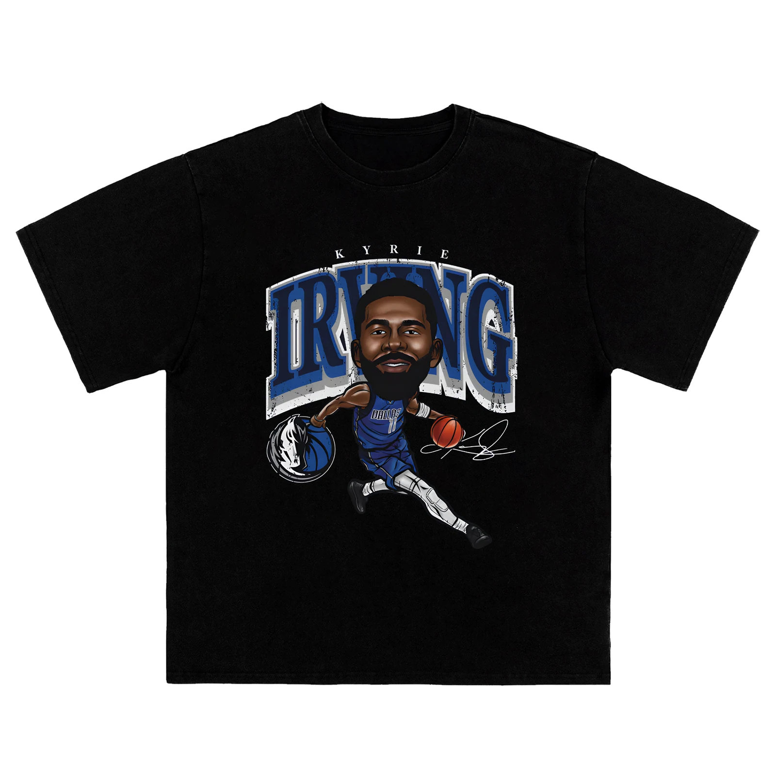 

2025 Kyrie Irving Series NBA Star American Men's and Women's Loose 100% Cotton Direct Spray Summer Short Sleeve T-shirt