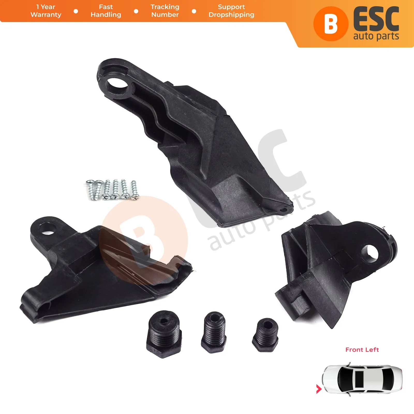 Esc ehl18 farol suportes titular tabs reparação conjunto do lado esquerdo a2118201314 para mercedes classe e w211 s211 2002 2009