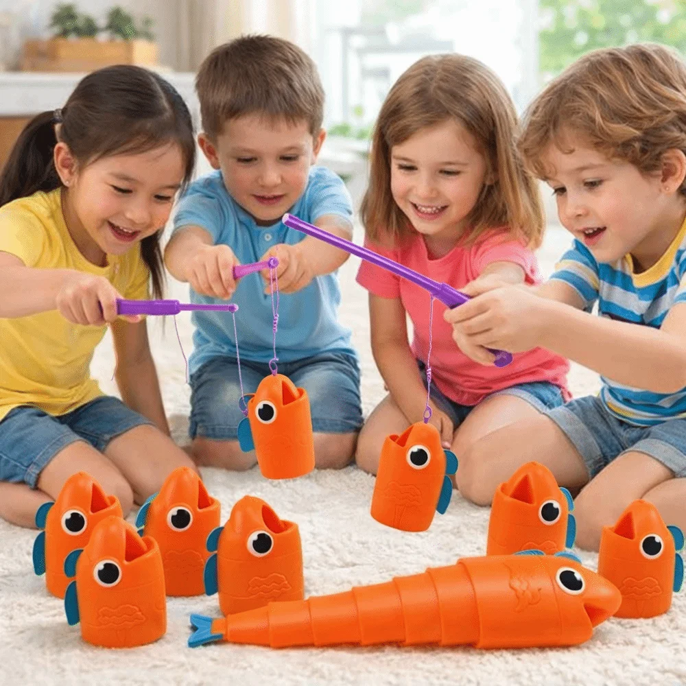 Extendable Design Fishing Master Table Cartoon Style Stretchable Body Educational Puzzle Toy Children Gits