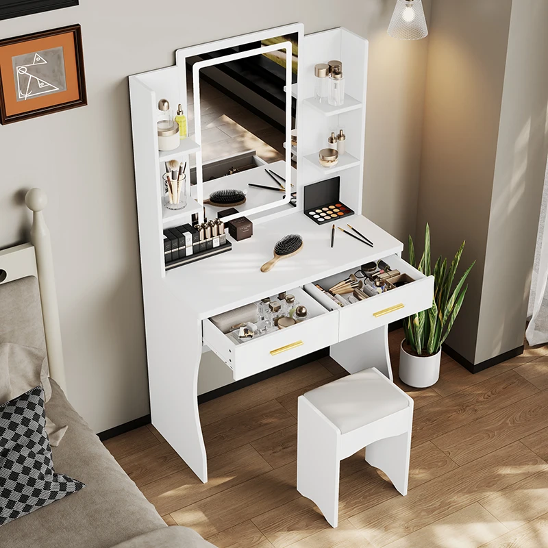 

Makeup Table Dresser Simple With Mirror Na Integrated Table Bedroom Home 6 New Internet Celebrity Makeup Table