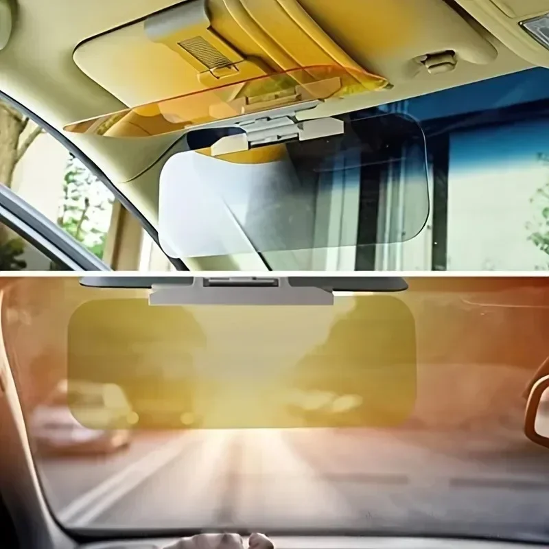 Car Sun Visor HD Anti Sunlight Dazzling Goggle Day Night Vision Driving Mirror UV Fold Flip Down Clear View Interior Mirrors