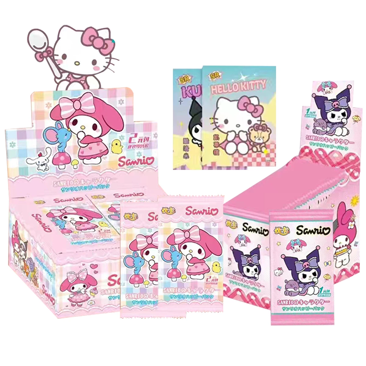 

Collection Cards Hello Kitty 30 Packs Sanrio Kuromi Cards Melody Trading Card Game My Cartoon Cute Toy Hangyodon Gift Wholesale