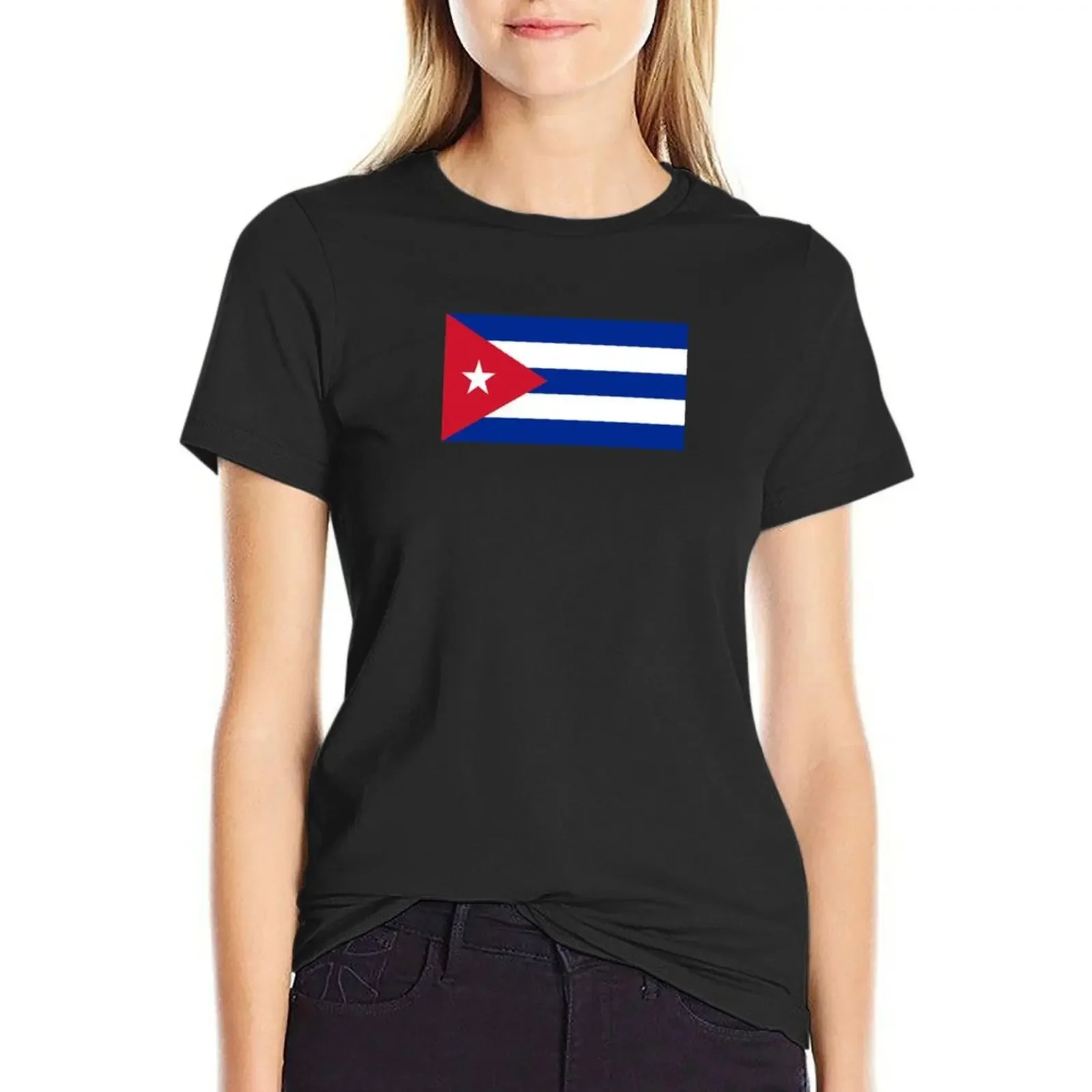 

Cuba Flag - Cuban National Flag T-Shirt Female clothing tops Aesthetic clothing Woman clothes