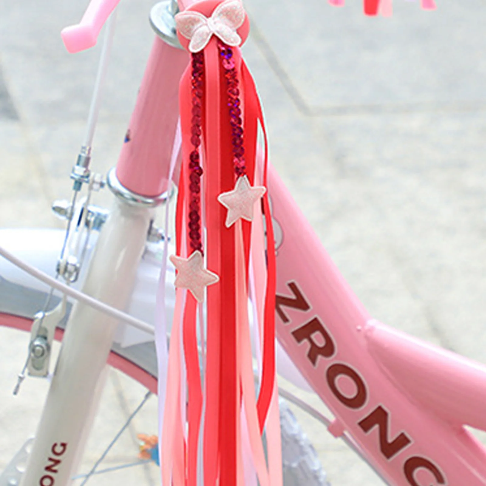 Kinder-Fahrradlenker-Streamer, Kinder-Rollerlenker-Bänder, fließende bunte Quasten-Accessoires für Kinderfahrräder – Detail 3