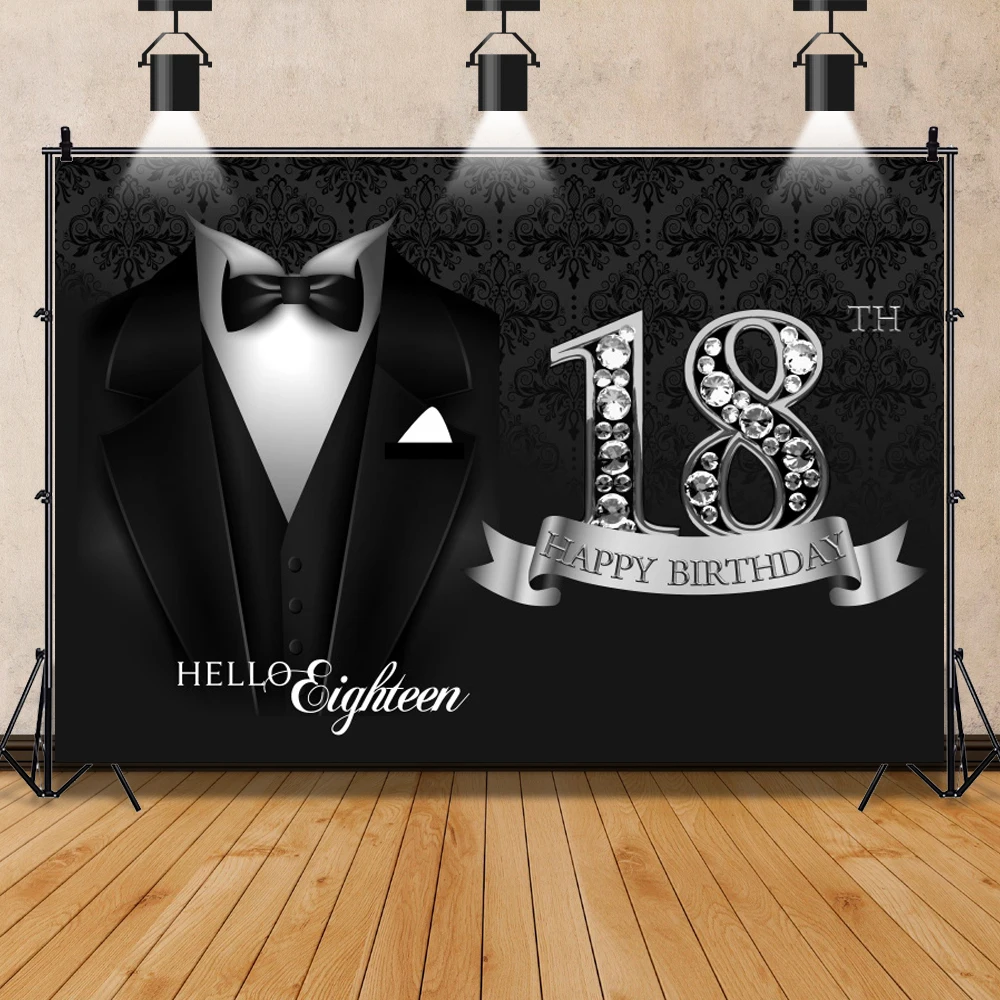 ملصق سهرة لحفلات أعياد الميلاد للرجال من Laeacco طراز Bar Mitzvah ملصقات سهرة مرصعة بالألماس ومخصصة كخلفية للتصوير خلفية للتصوير