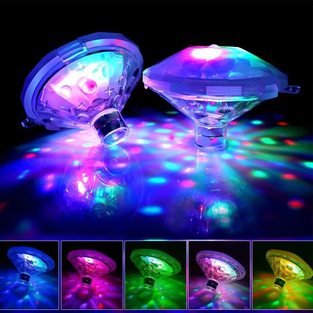 Waterproof Swimming Pool Lights LED Baby Bath Lights for The Tub(7 Lighting Modes) Colorful LED Bath Toys Bathtub for Pool Pond