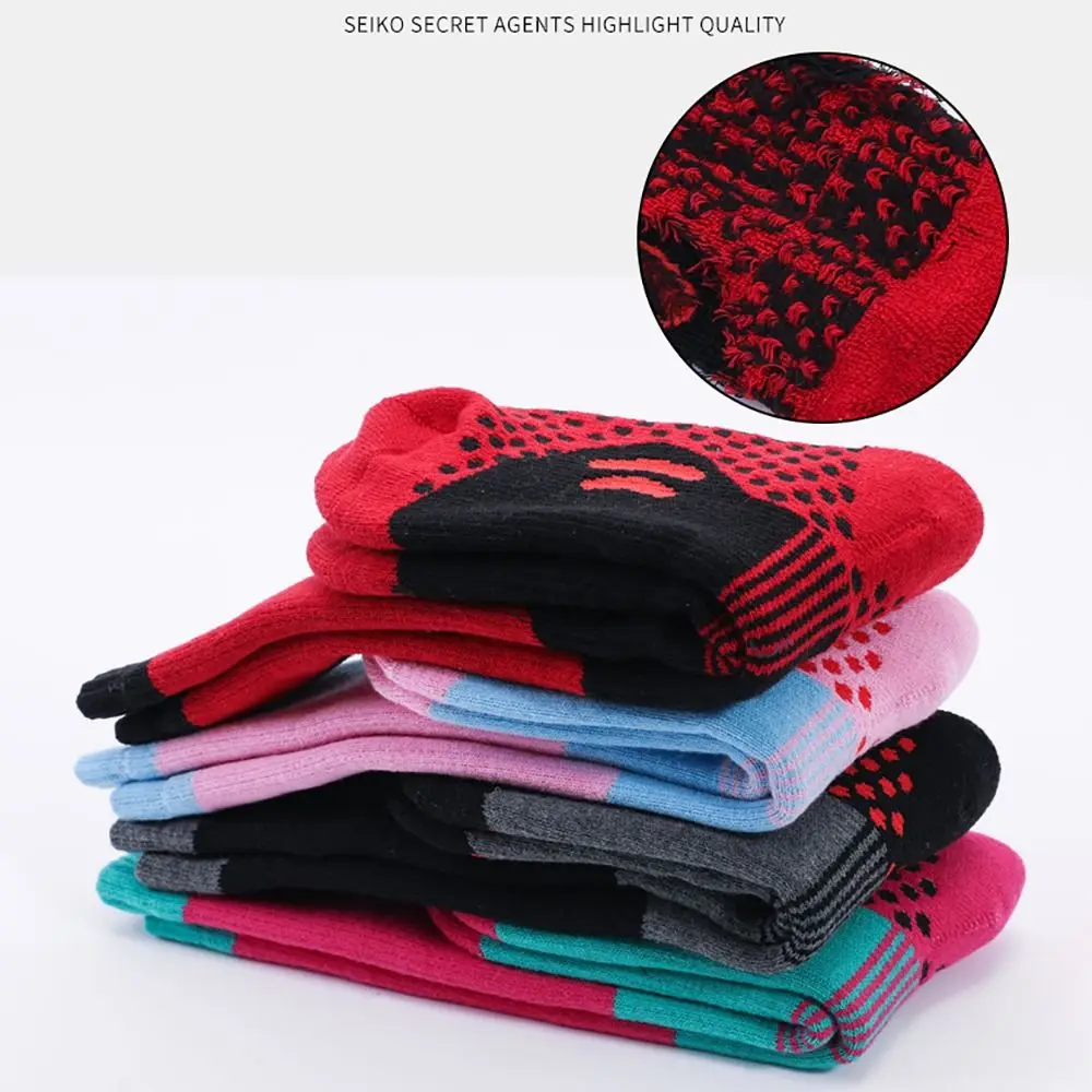 جوارب تزلج قطنية حرارية للأطفال شتوية دافئة قابلة للتنفس وسميكة ودافئة جوارب رياضية مضادة للرائحة وامتصاص العرق #4