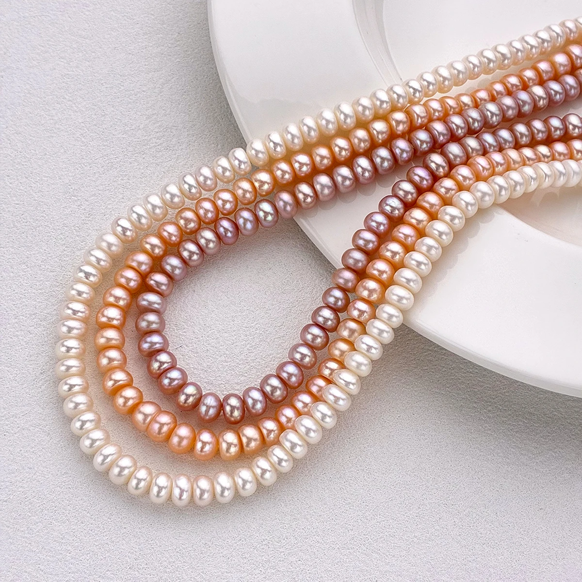

6.5-7.5mm AAA Natural Freshwater Pearl Bread Shaped Loose Beads Charms for DIY Women Men Necklace Jewelry Making Accessories