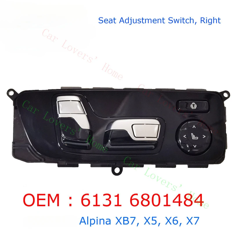 

A+ For BMW Alpina XB7, X5, X6, X7 Seat Adjustment Switch, Right OEM 6801484 NEW