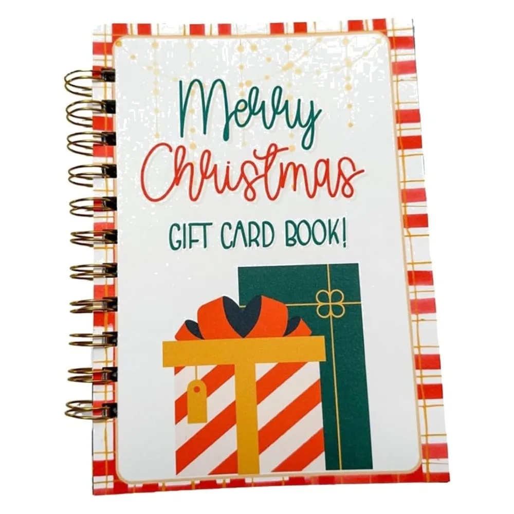 

Christmas College Survival Gift Card Book Spiral Bound Souvenir Keepsake Christmas Card Book Keepsake Holiday Card Book