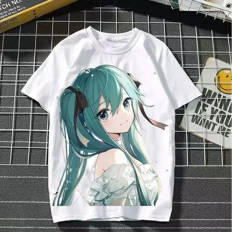 Summer miku creative student T-shirt Hatsune Miku anime peripheral two-dimensional large size short-sleeved cute couple clothes