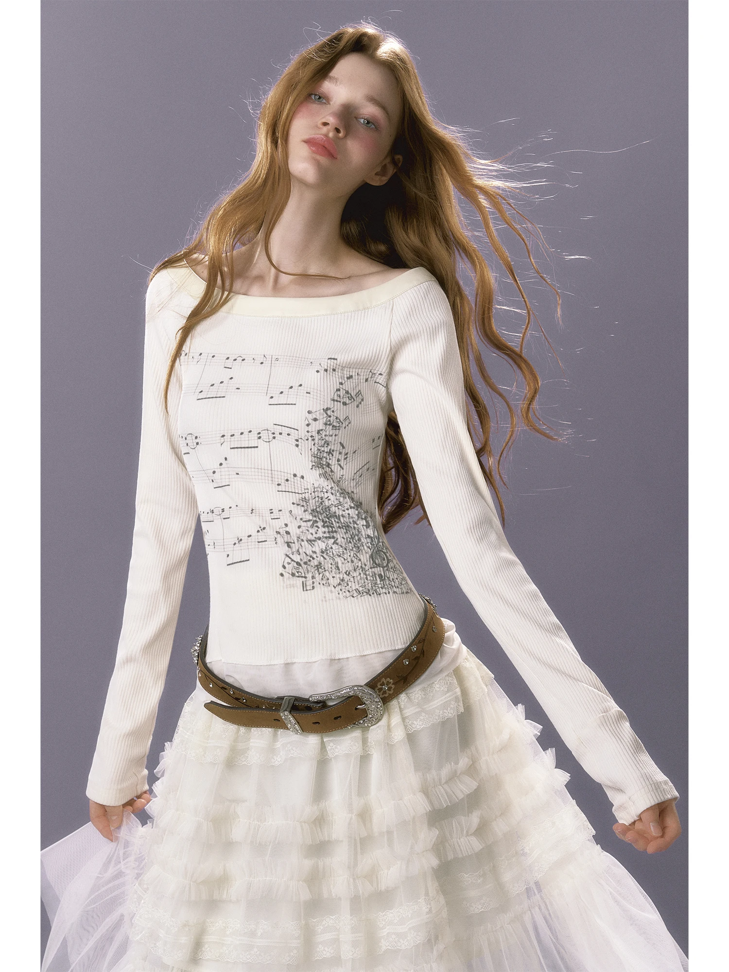 

Художественная футболка с длинными рукавами, облегающая, винтажная, с круглым вырезом, с принтом, хлопковая, для весны и осени ANYFOOD UNIVERSE