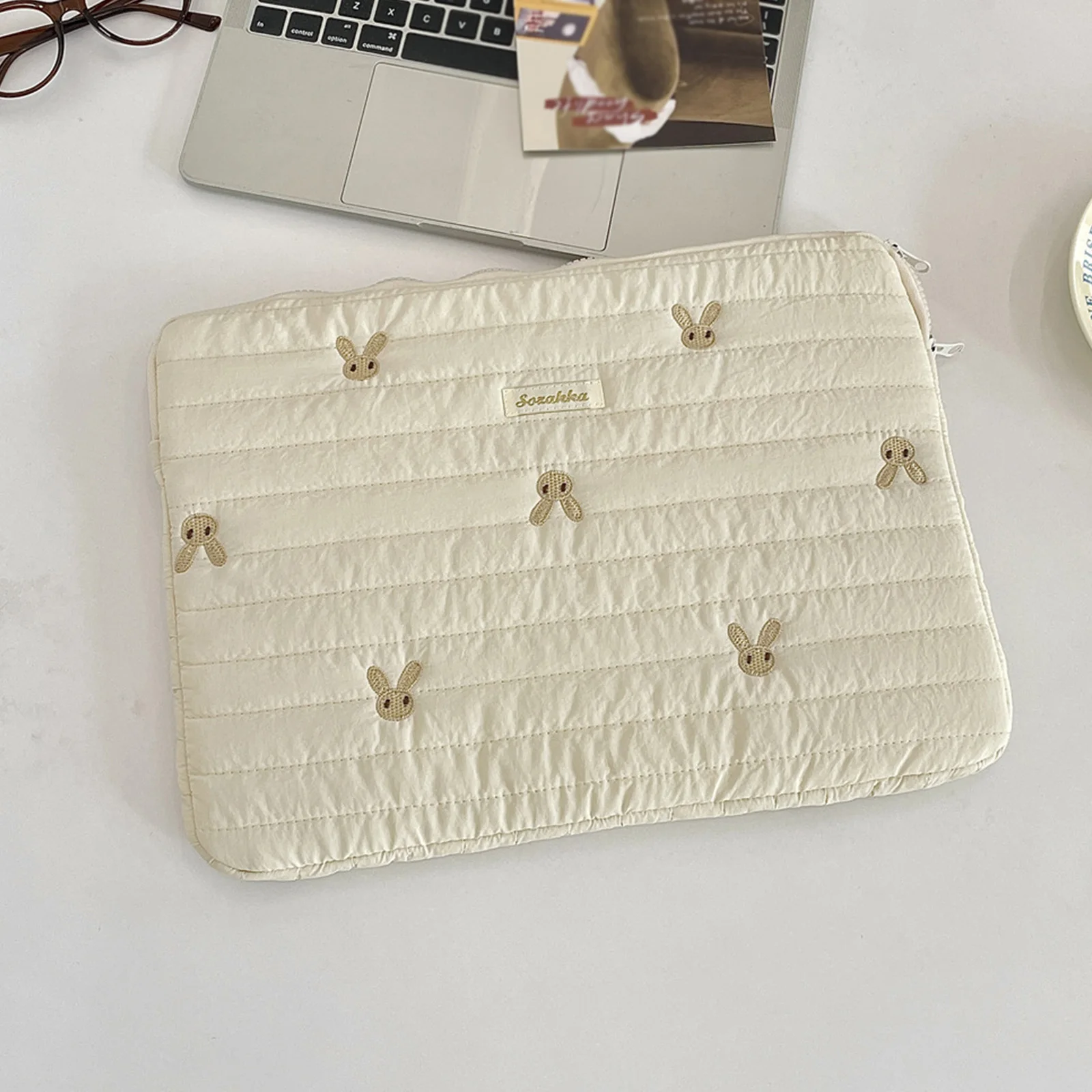 11/13-14 Inch Sarung Laptop Wanita Motif Cetak, Tas Laptop, Pelindung Laptop untuk MacBook Ipad, Aksesoris Kantor