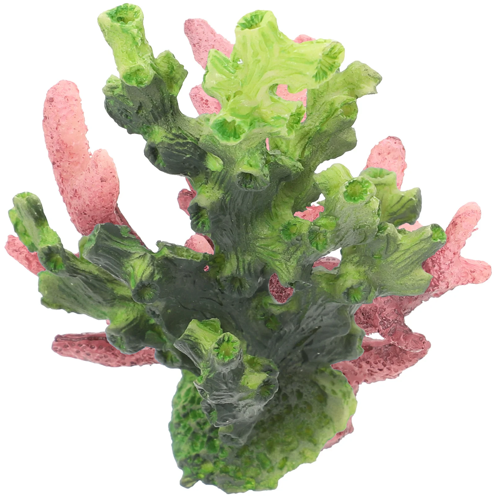 

2pcs Aquarium Vivid Resin Ornament Simulated Decoration Desktop Fish Tank Accessory Decorative Coral For Home Office