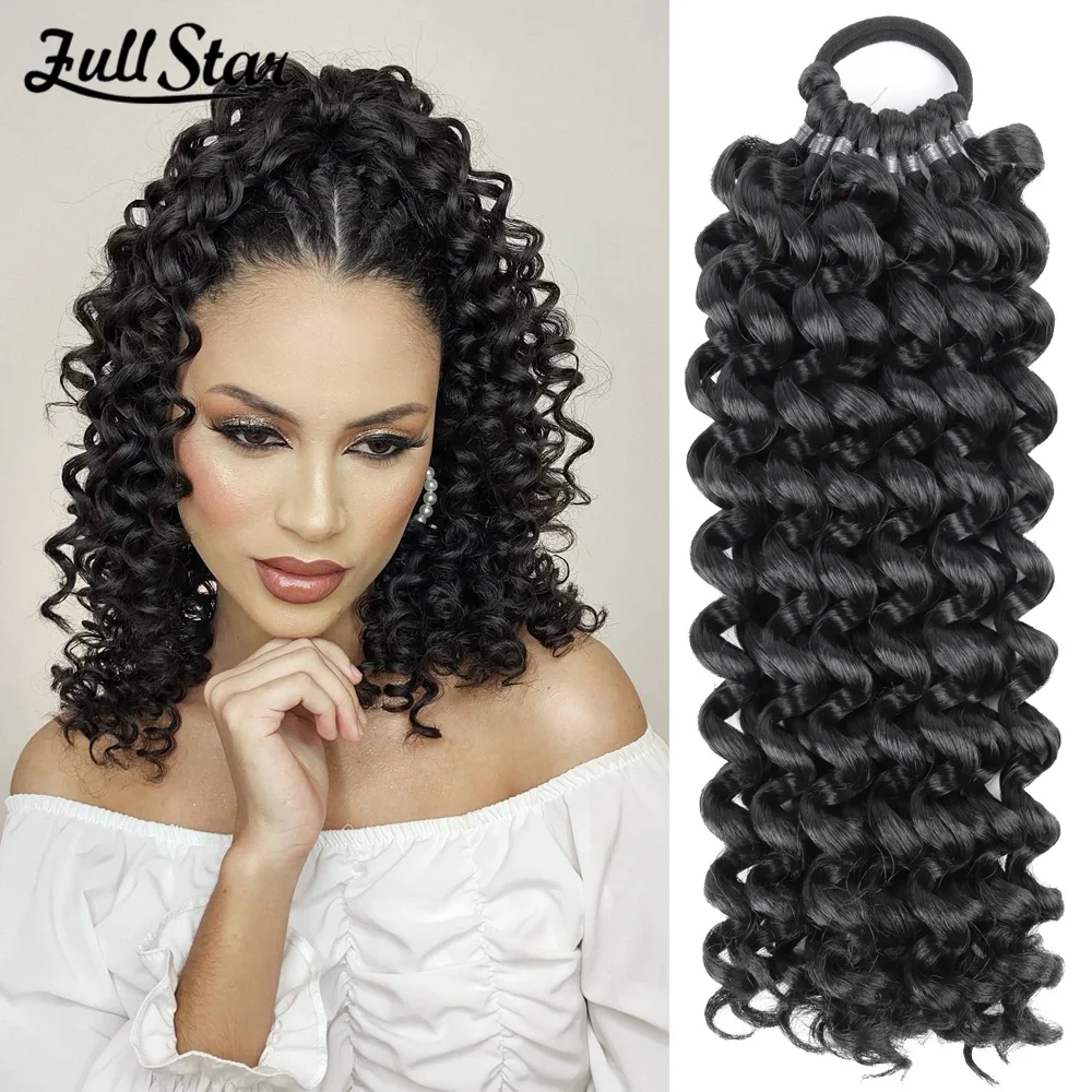 

Вьющийся хвостик-палочка для наращивания волос, натуральный синтетический шиньон для женщин, резинка, черный коготь для волос для женщин