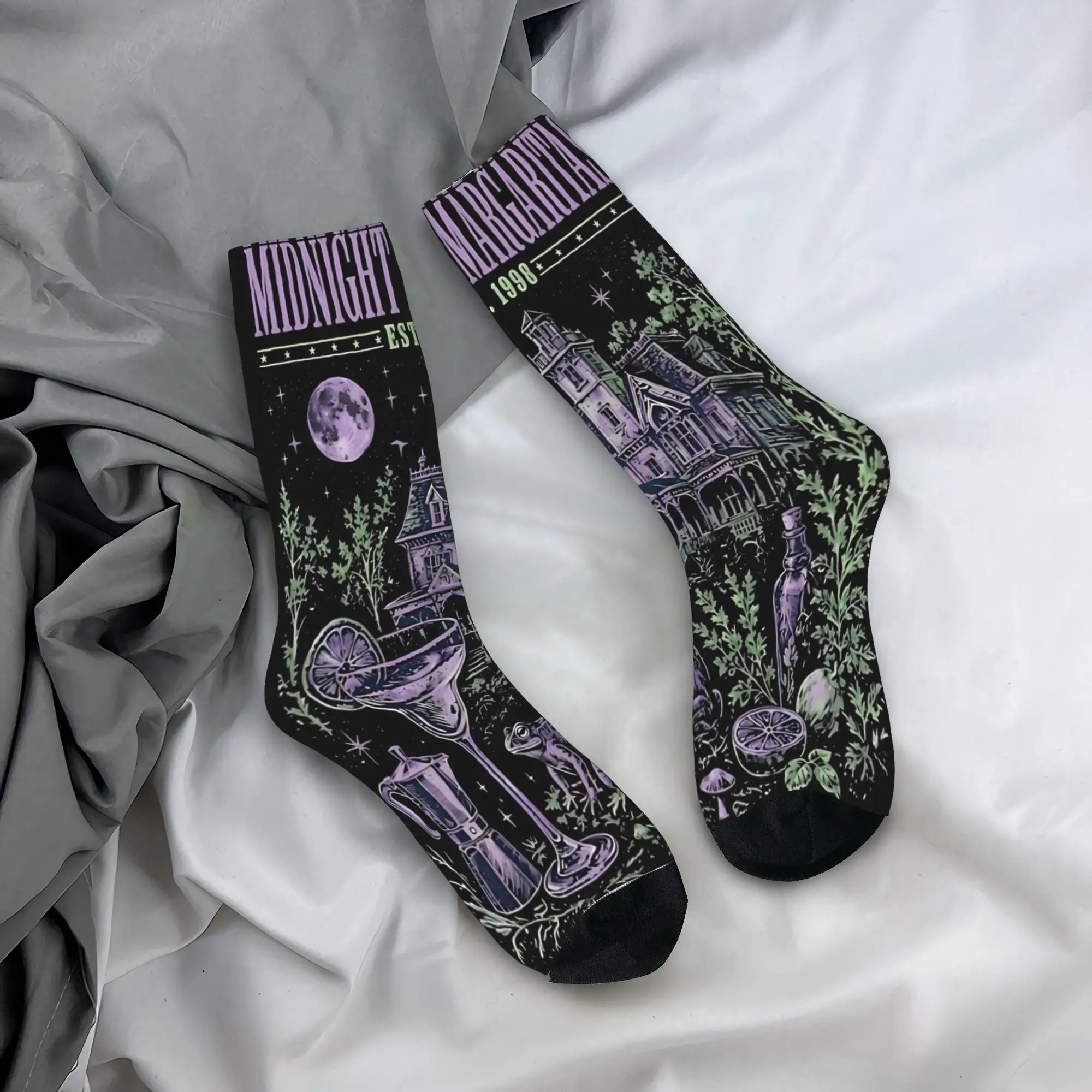 Unisex Practical Magic Midnight Margaritas Witchy Gothic Halloween Occult Outfits Socks  Breathable Socks