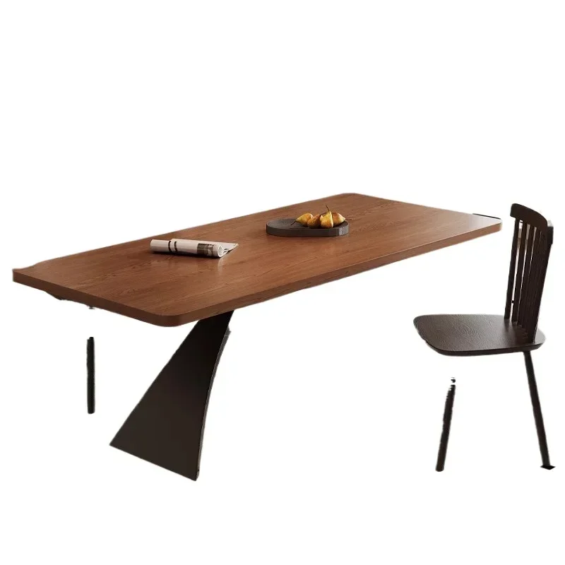 

Medieval solid wood dining table retro home living room desk desk designer light luxury workbench long table