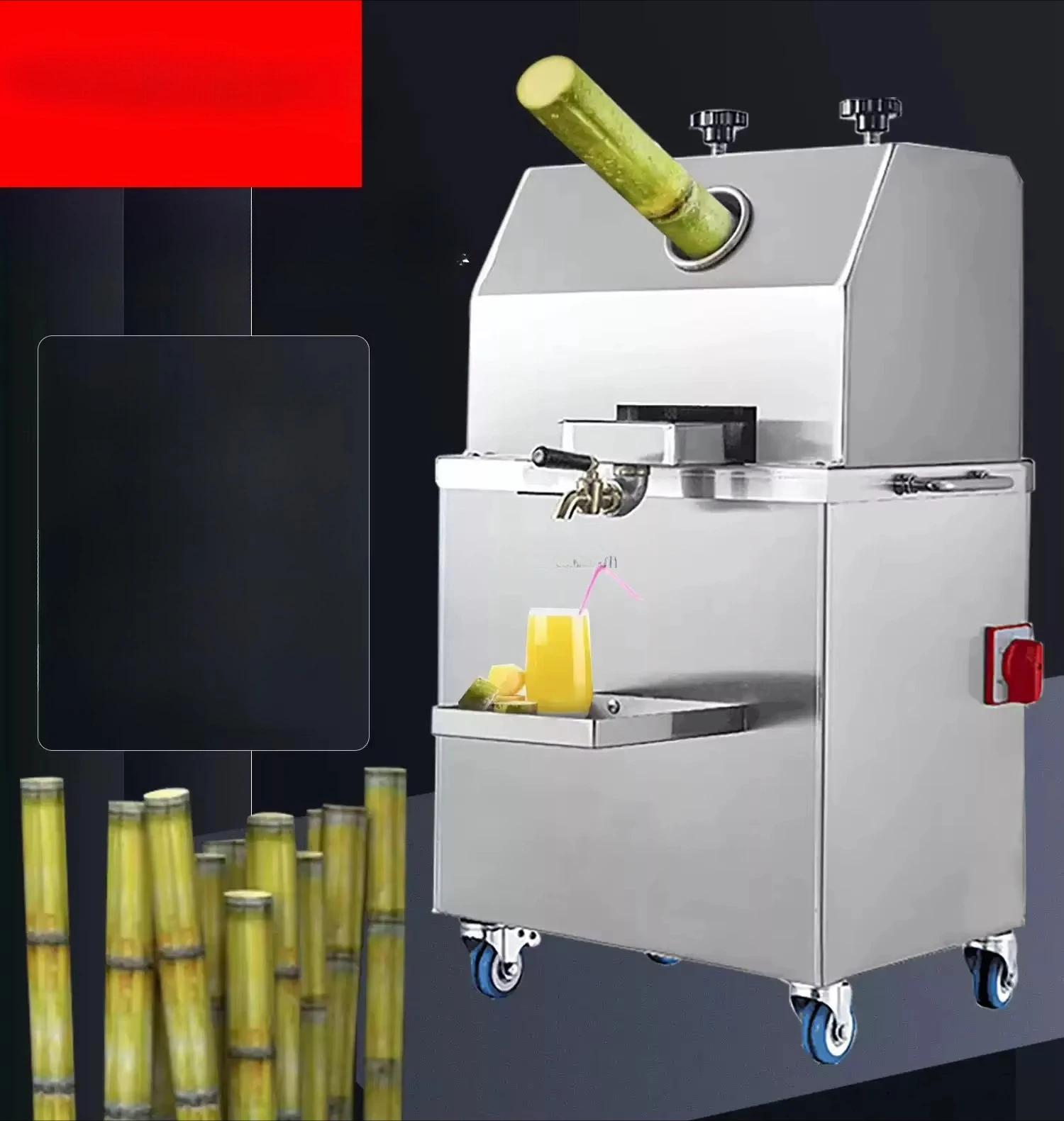 Novo portátil de aço inoxidável comercial espremedor de cana de açúcar máquina espremedor de cana de açúcar para varejo industrial para a cozinha