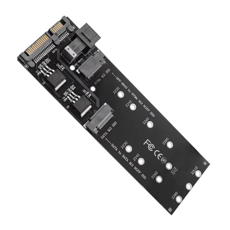 

NGFF M-Key к Slimline SAS NVME Pcie 22Pin SATA адаптер SSD конвертер подходит для настольной материнской платы ноутбука