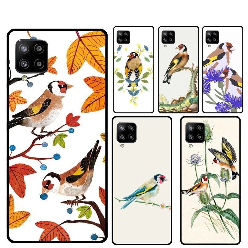European Goldfinch For Samsung Galaxy A55 A35 A15 A36 A56 A26 A16 A22 A32 A52 A54 A34 A53 A33 A13 A06 A05 Case