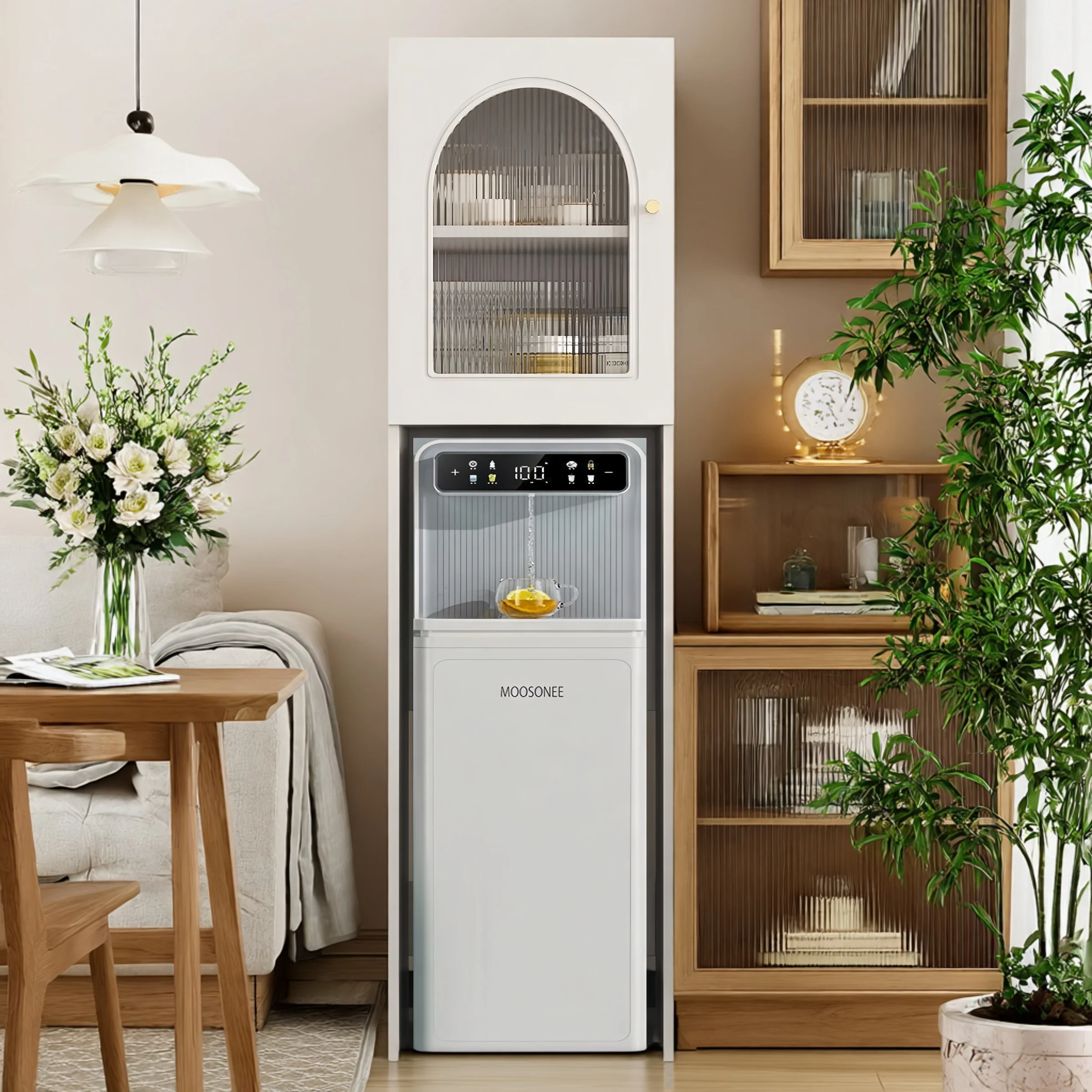 Sofa Side Cabinet Tea Cabinet Living Room Wall Locker Kitchen Storage Meal Side Tea Cup Rack Water