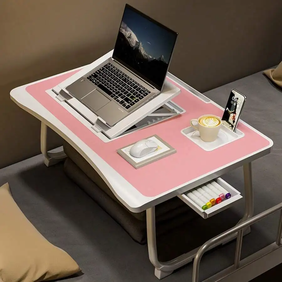 Bed Or Sofa, Laptop Desk, Lap Desk, Woking Bed Desk, Home Office Desk, Breakfast Tray, Desk With Cup Holder, Watching Movies In