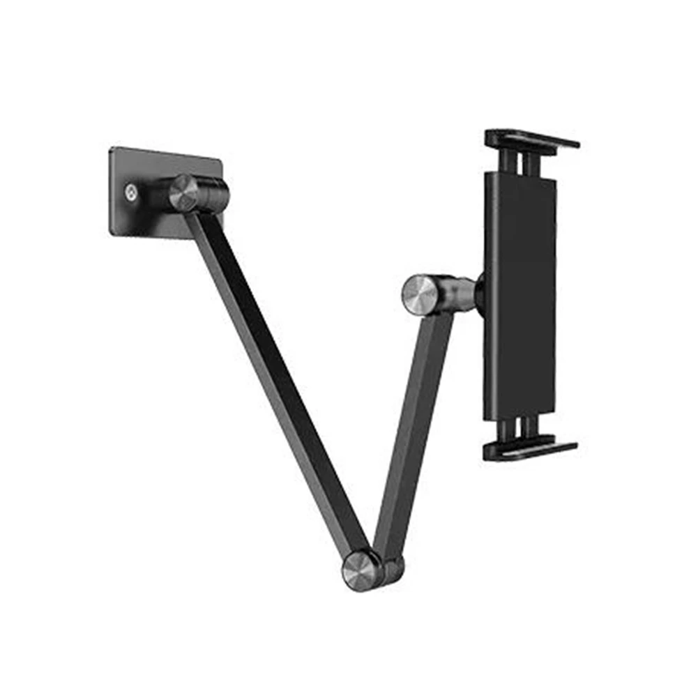 ABKI-Tablet Wall Mount Arm Foldable Foldable Wall Mobile Phone Holder For 4.7-12.9 Inch Electronic Devices Black