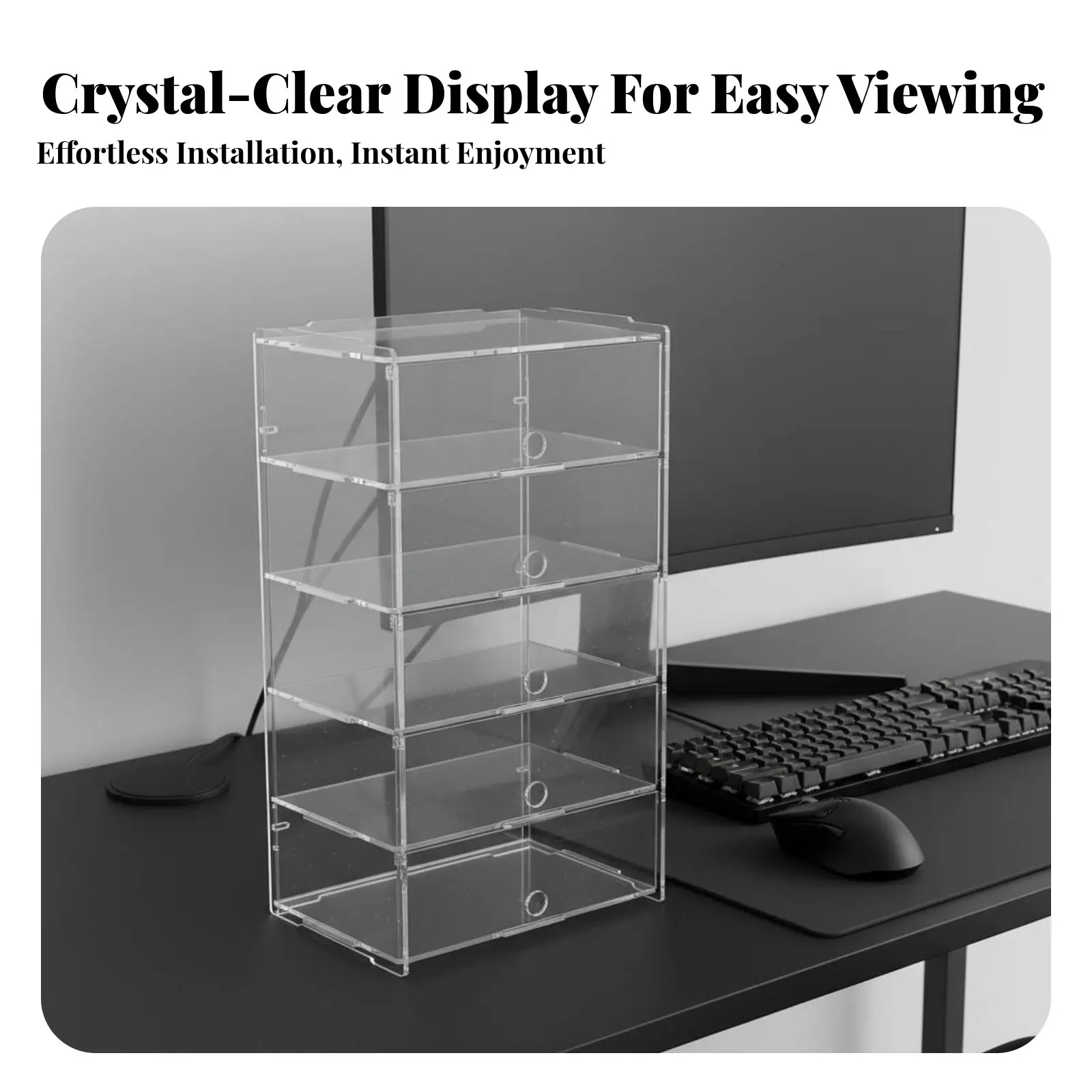 

Gaming Collection Case Dismantle Bris-Shiel Dismantle D-Resistant Transparent Storage Box Clear Acrylic Display Box Dismantle