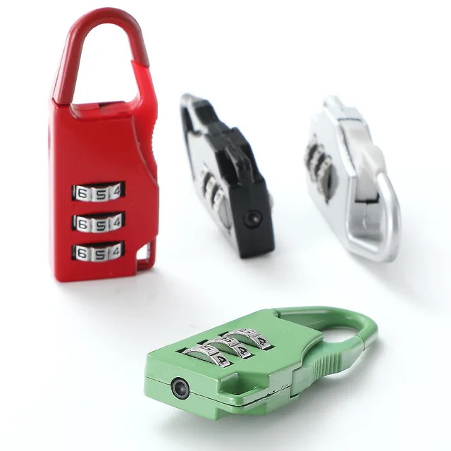 3 Mini Dial Digit Number Code Password Combination Padlock Security Travel Safe Lock for Padlock Luggage  Backpack Lock of Gym