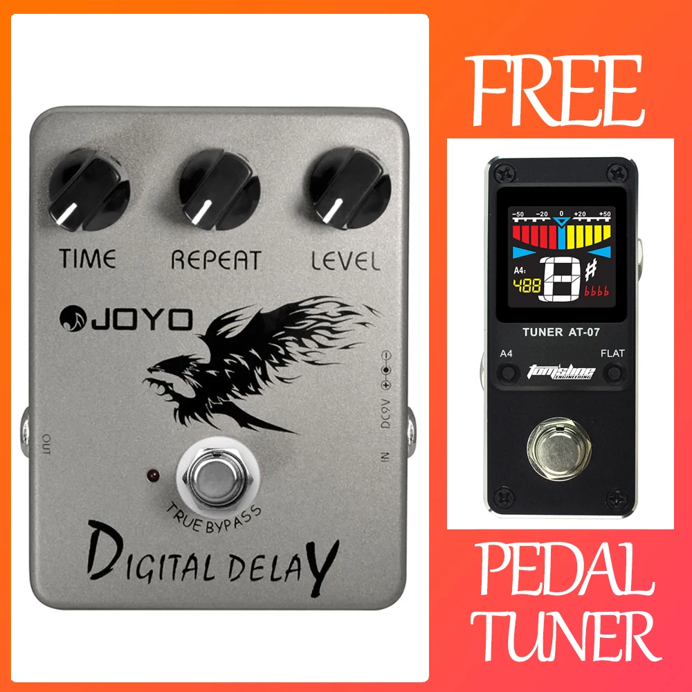 

JOYO JF-08 Digital Delay Guitar Effect Pedal for Electric Guitar Bass Pedal Analog Delay Pedal Time Range 25-600ms True Bypass