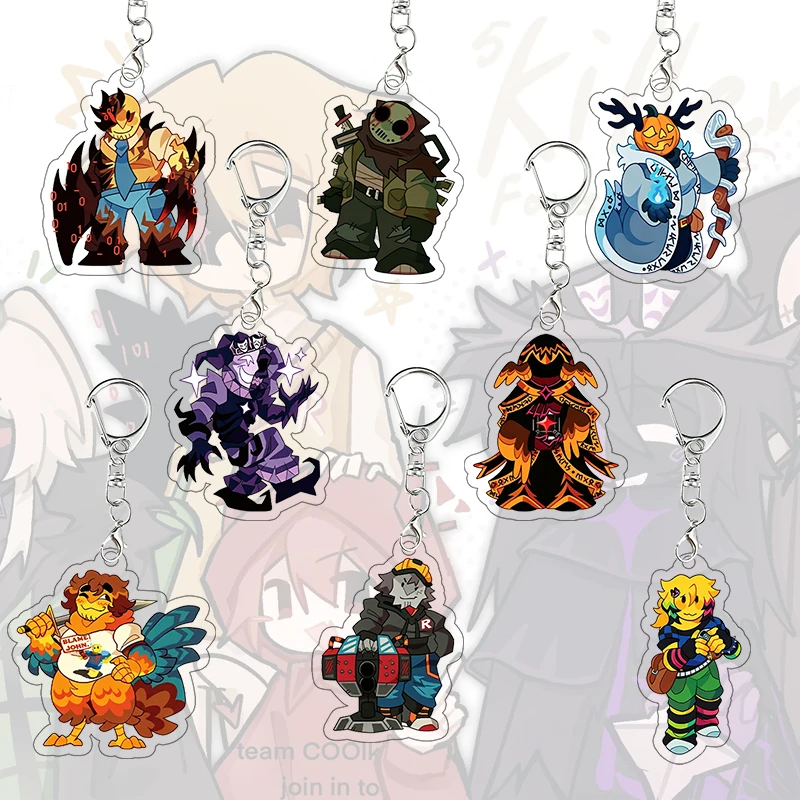 Guest 1337 Acrylic Keychain Builderman  007n7 Anime Cartoon Collection Game Character Bag Pendant Decor Keyring Birthday Gift