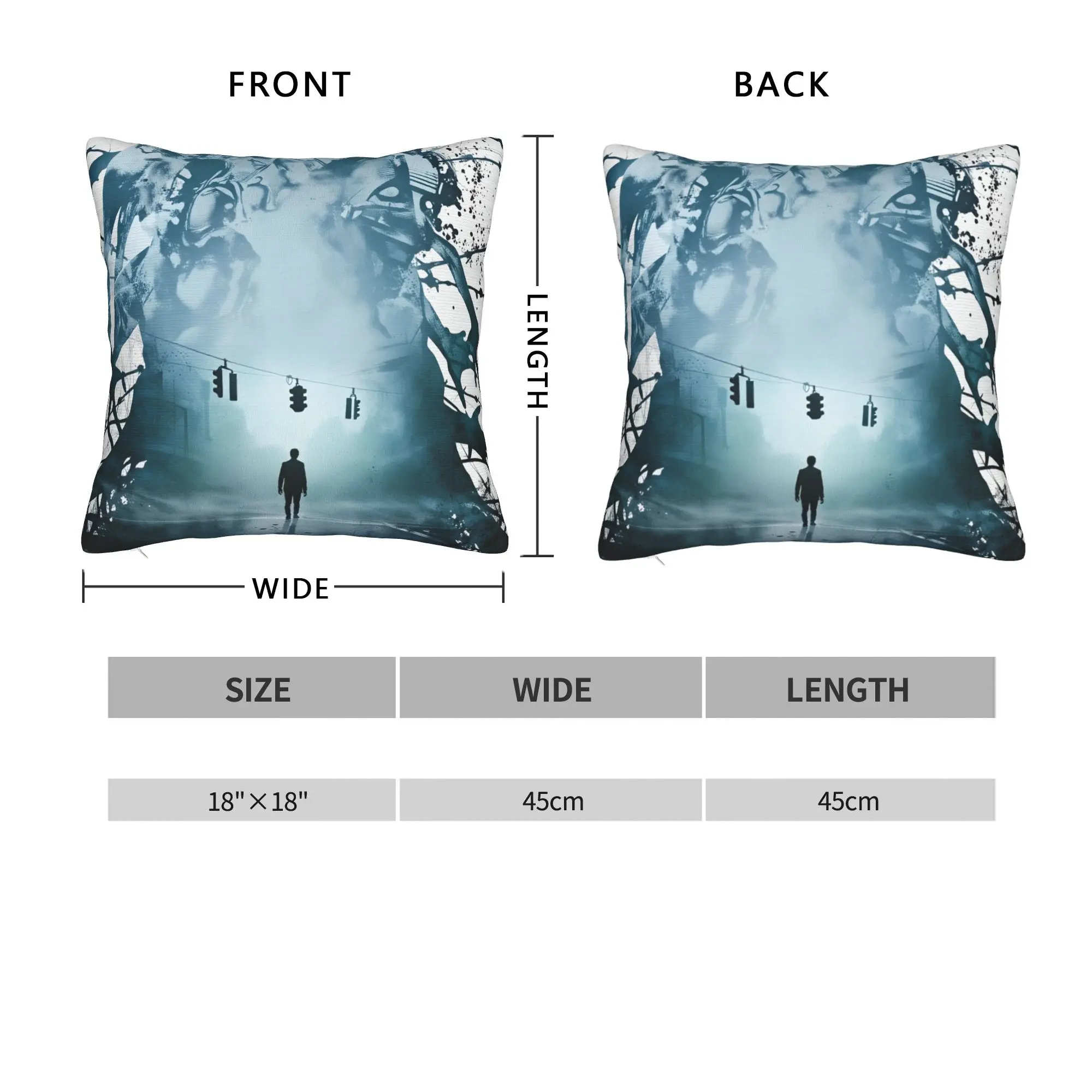 Return to Silent Hill Movie Pillow Cover  Soft Pillow Case Cushion Cover Vintage Graphic Pillowcases For Sofa Car Home Decor
