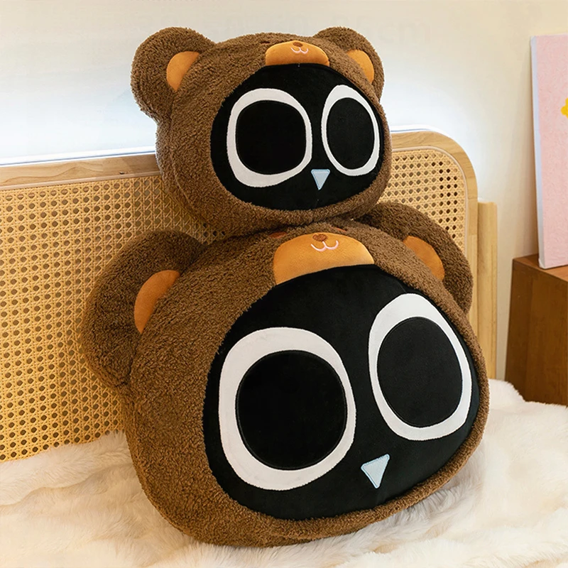 

Kawaii Black Cat Плюшевая игрушка из Luo Xiaohei Adventure Big Eye Cat Мягкая кукла Милый кот Подушка большого размера для детей на день рождения, Рождество