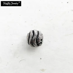 Serpiente de cuentas de plata de ley 925 para hombre y mujer, accesorio de joyería fino, dijes de boho, apto para pulseras, collar, exquisito regalo Vintage