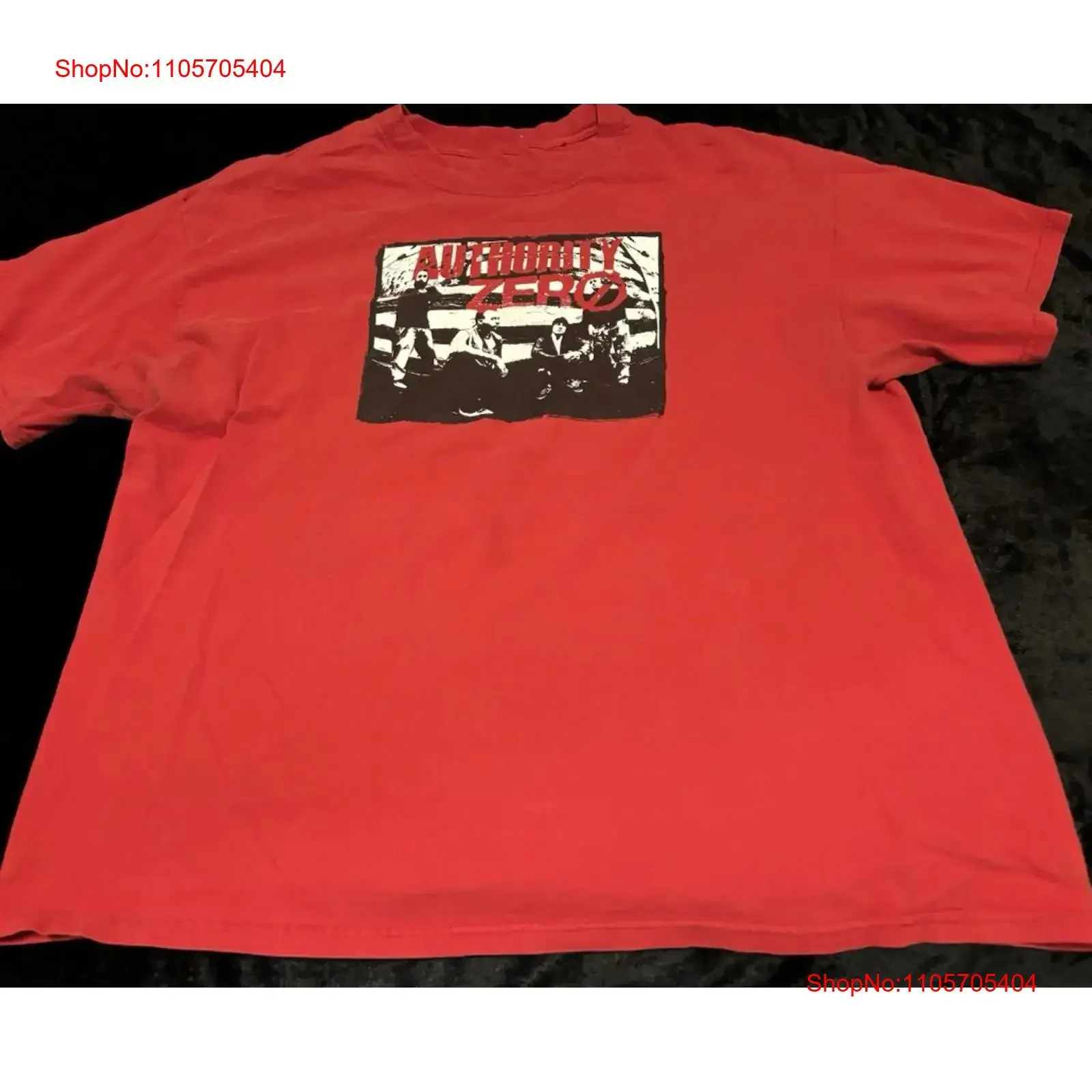 Red Vintage Authority Zero Band T Shirt Full Size GIft Cotton long or short sleeves vintage Washed Stylish Breathable