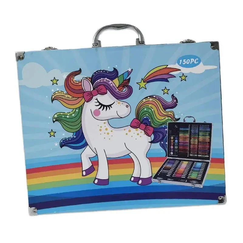 

150 шт., высококачественная алюминиевая коробка, детский набор акварельных ручек для рисования, набор для рисования учащихся начальной школы, подарок на Новый год, день рождения