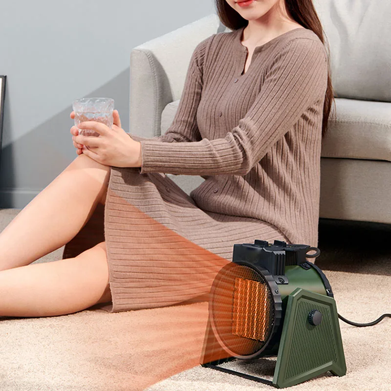 Air Heater Household Heater Desktop Small Steel Gun Hot Air Blower Bathroom Fast Thermoelectric Heating Industrial High Power