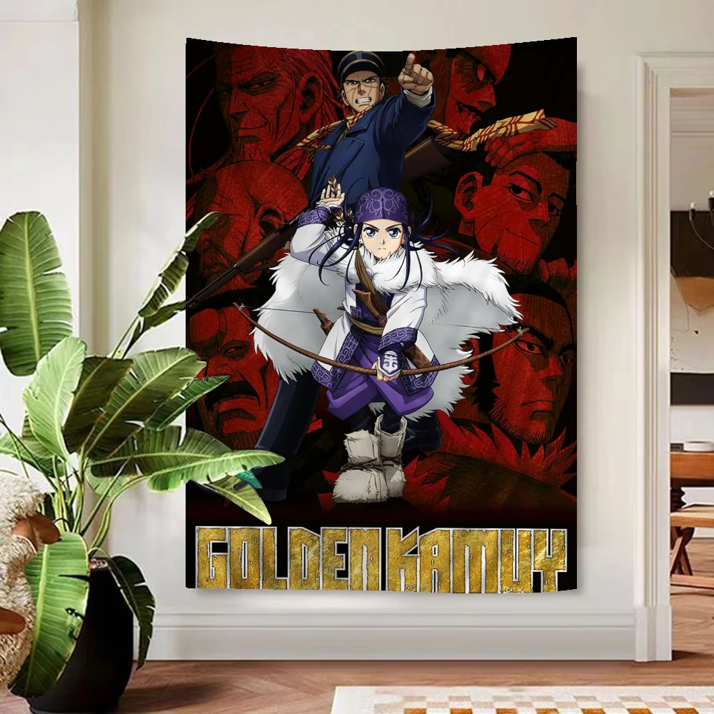 

Golden Kamuy 2nd Season Printed Large Wall Tapestry Indian Buddha Wall Decoration Witchcraft Bohemian Hippie Wall Art Decor