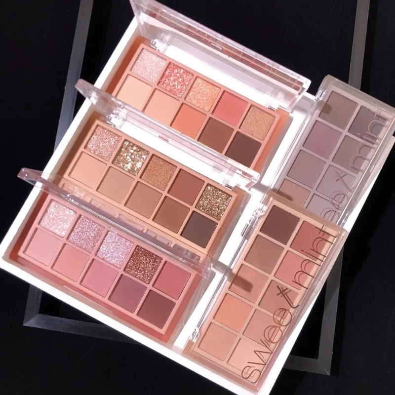 10 Color Eyeshadow Palette Matte Pearl Fine Shining Pumpkin Tea Milk Earth Color Eye Shadow Tray Makeup Pigment Korean Cosmetics view 6