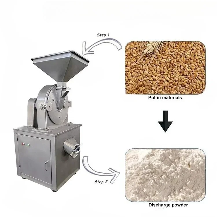 Stainless steel soybean cassava corn seeds oat grain rice corn wheat fine flour grinder
