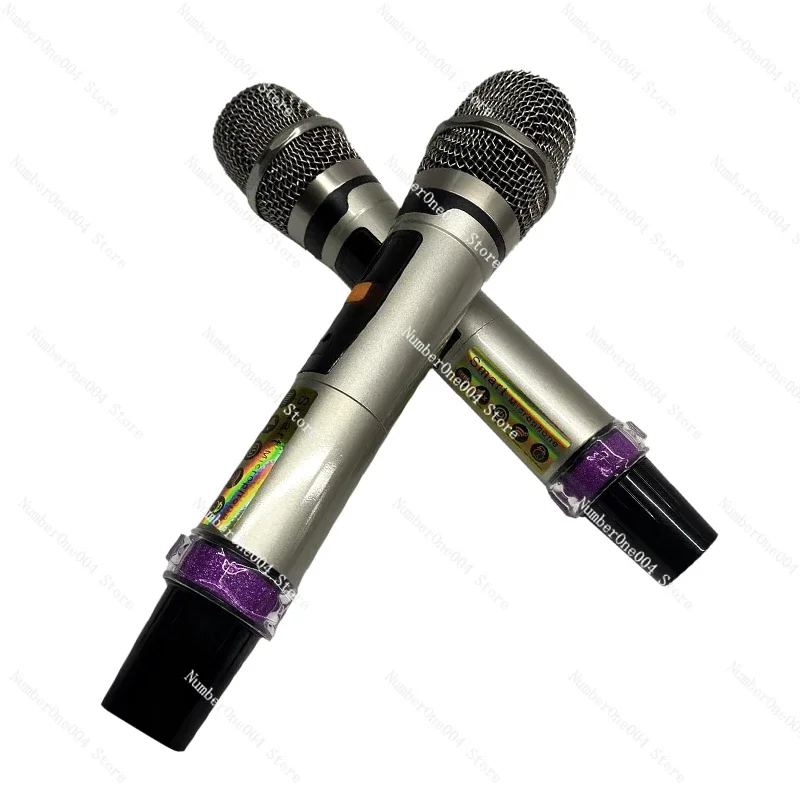 All-metal Handheld Wireless Microphone One To Two U-segment Outdoor Tie Rod Speaker Professional-grade Special Microphone