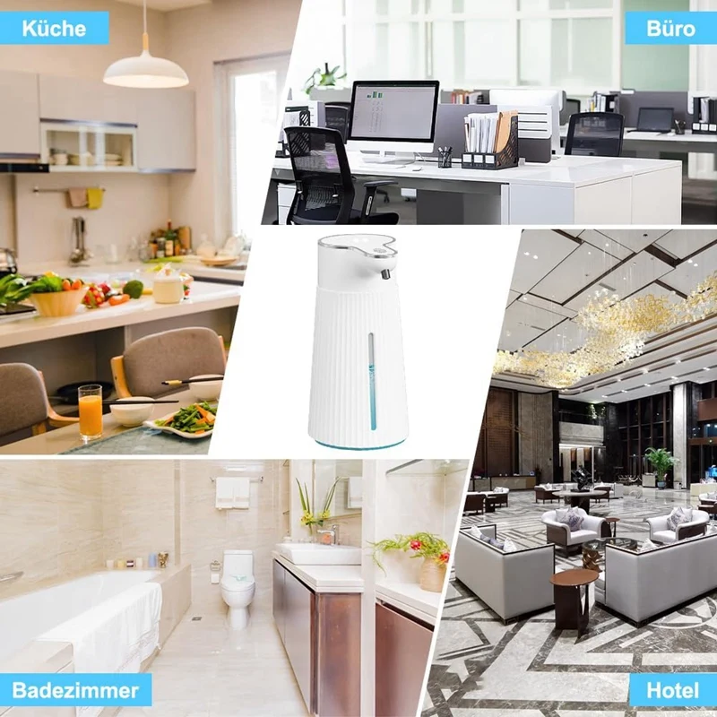 Automatic Wall Mount Soap Dispenser Soap Dispenser 400Ml USB Rechargeable Electric Soap Dispenser